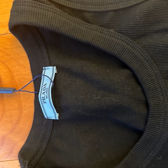 Prada Black Ribbed Tank Top - Picture 3 of 3
